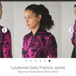 lululemon athletica Daily Practice Jacket - Raspberry Tie-Dye/Black